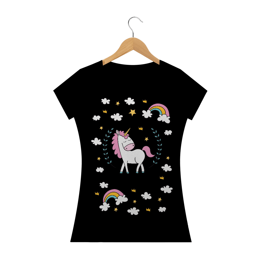 Nome do produto  Baby look Unicórnio