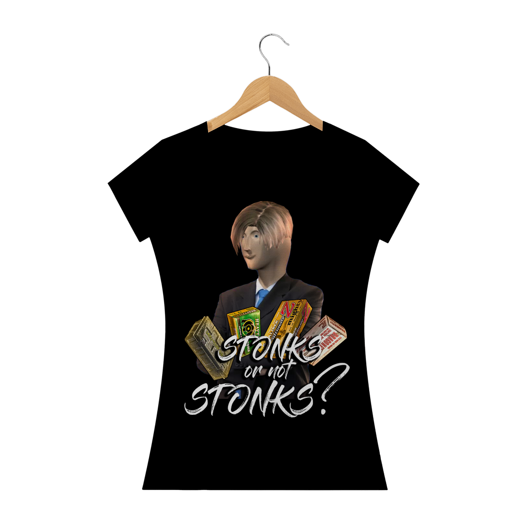 Nome do produto  Baby Look Stonks or not Stonks