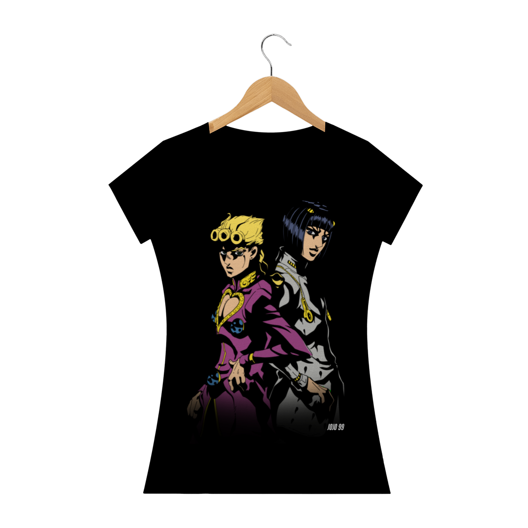 Nome do produto  Camiseta Feminina Giorno Giovanna e Bruno Bucciaratti - JoJo's Bizarre Adventure Part 5: Vento Áureo e Golden Wind