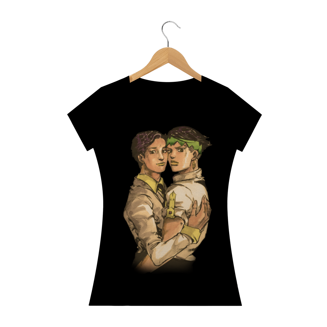Nome do produto  Camiseta Feminina Roshan Kishibe e Hirohiko Araki - JoJo's Bizarre Adventure Part 4: Diamond is Unbreakable