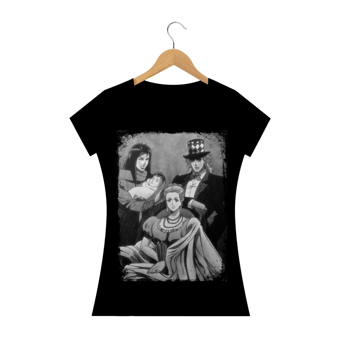 Nome do produto  Camiseta Feminina Erina, Straits e Speedwagon - JoJo's Bizarre Adventure Part 1: Phantom Blood