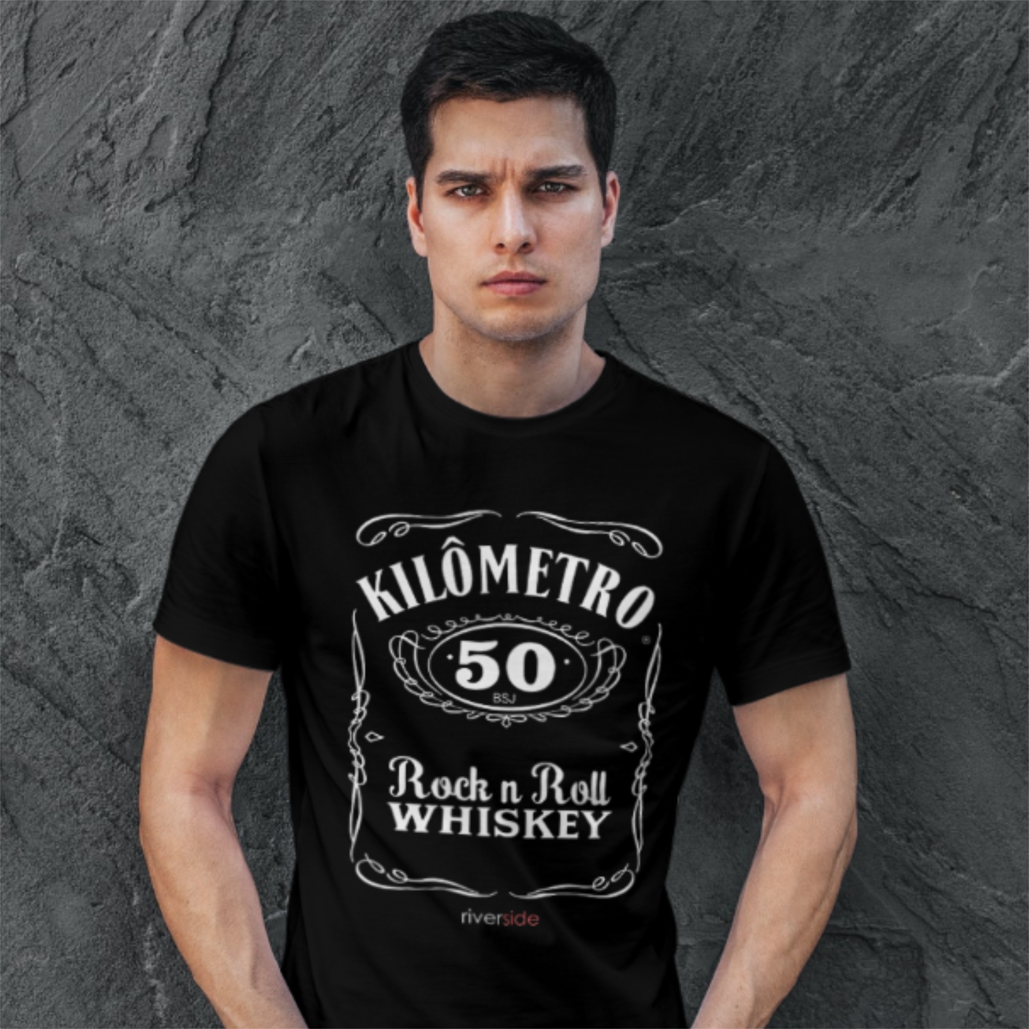 Nome do produto  T-Shirt Quality Kilômetro 50 Preta + Cores