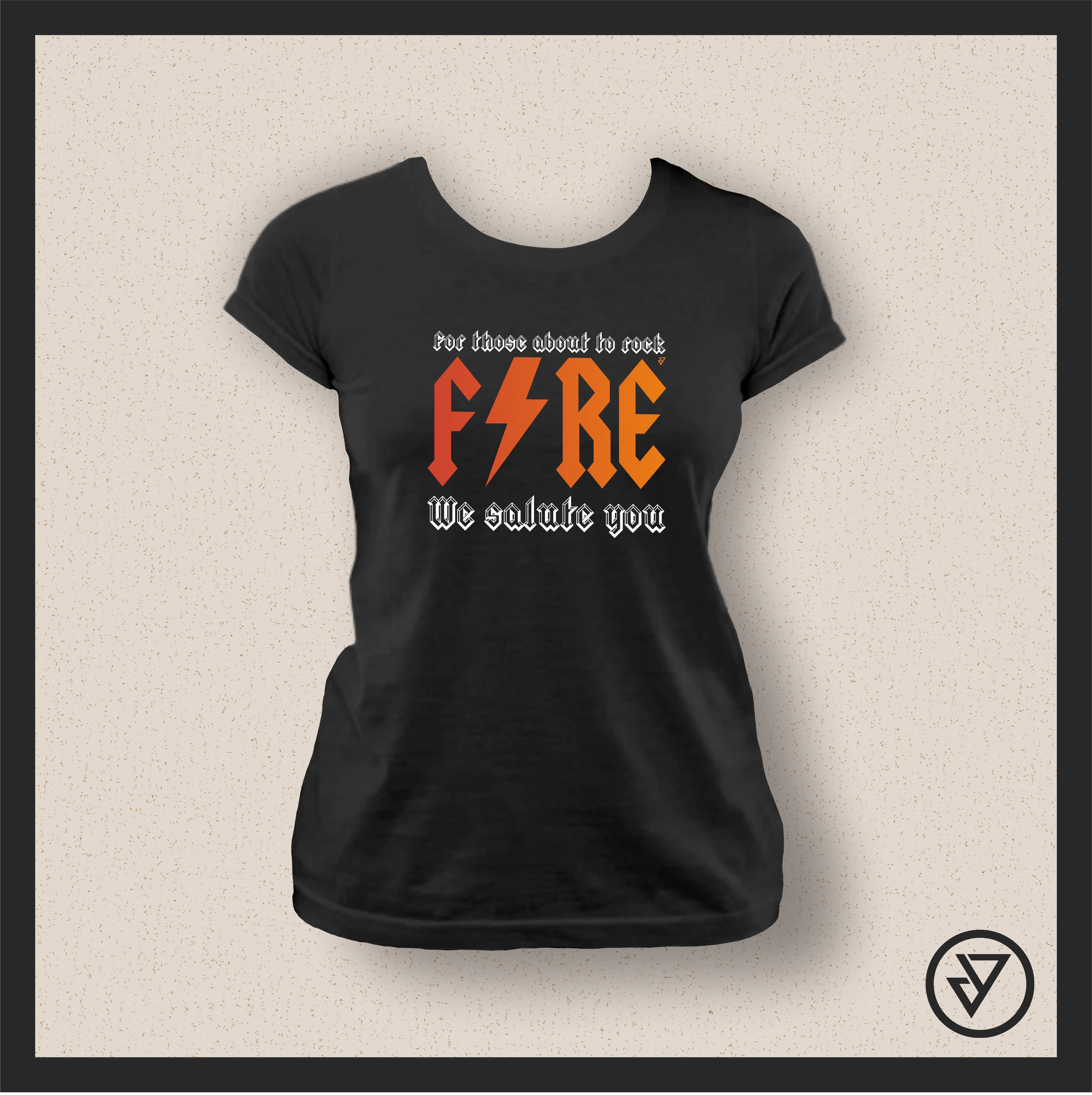 Nome do produto  Camisa Feminina AC/DC - FIRE! (We Salute You) - Preta
