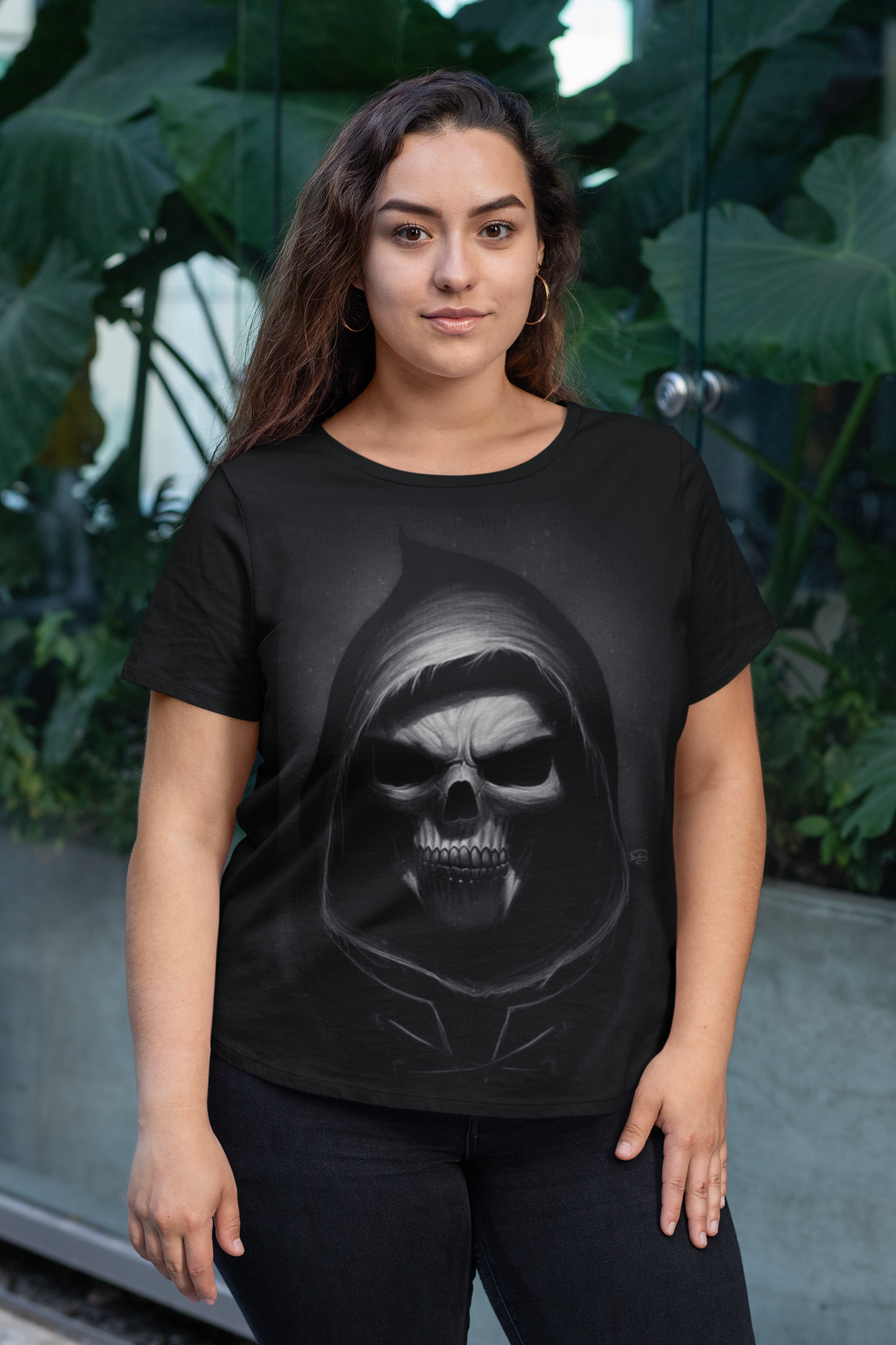 Camiseta Exú Caveira (Modelo Plus Size)