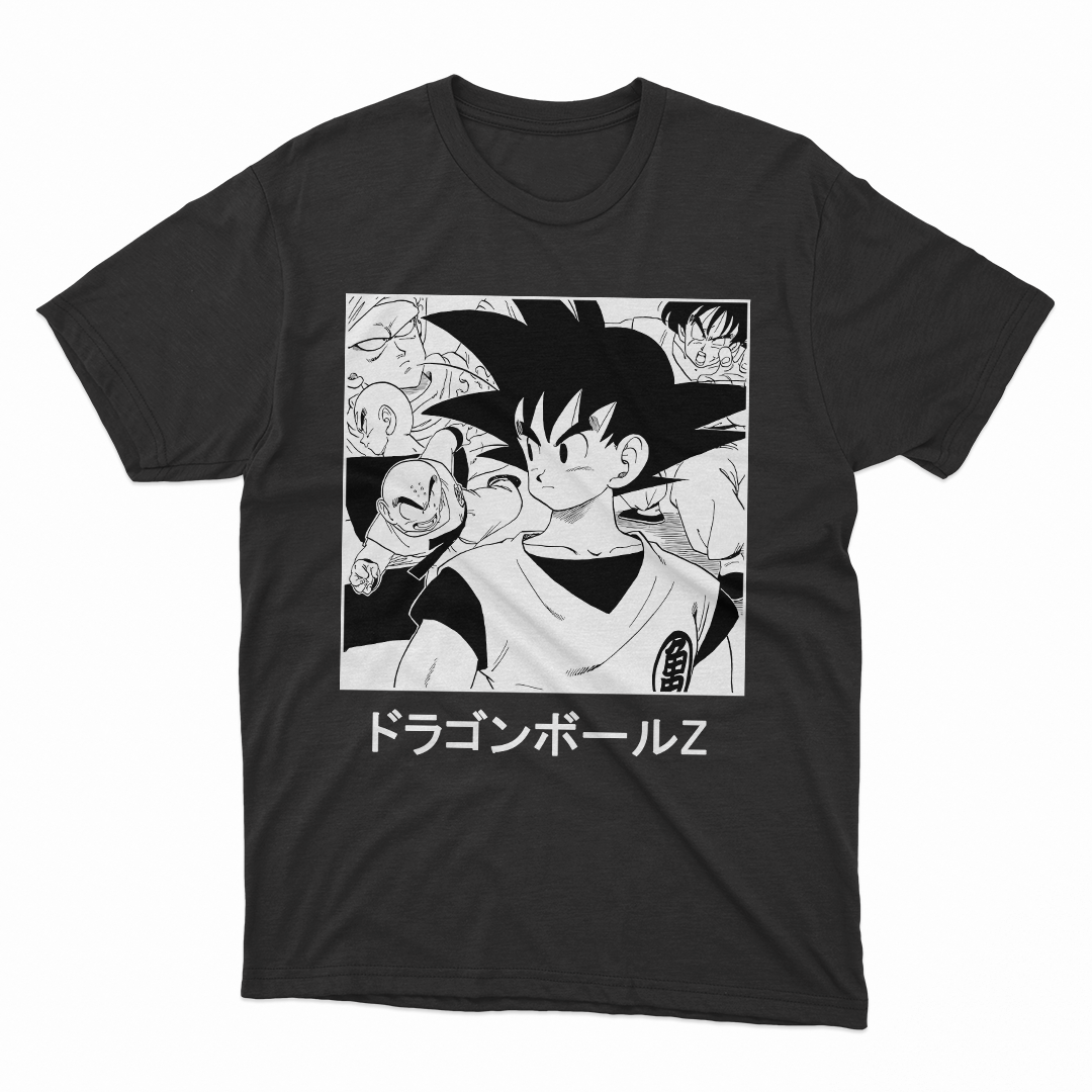 Camiseta Preta Dragon Ball - Guerreiros Z