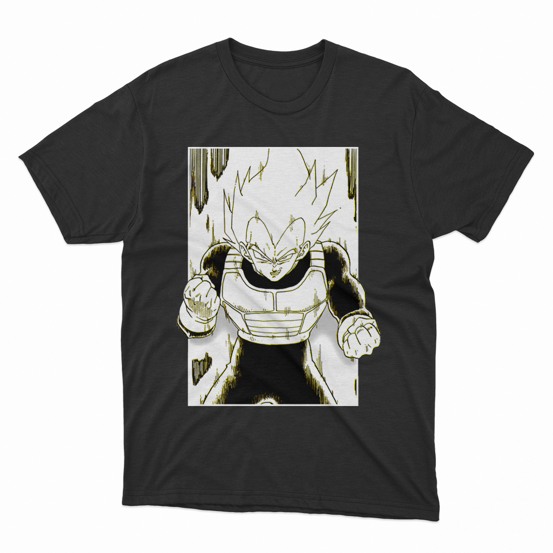 Nome do produto: Camiseta Preta Dragon Ball Vegeta