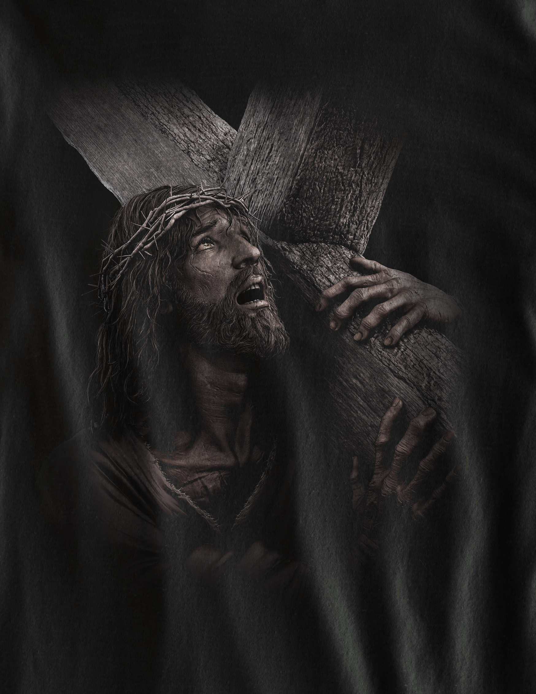 Nome do produto  Camiseta Jesus e o calvário - (unissex)
