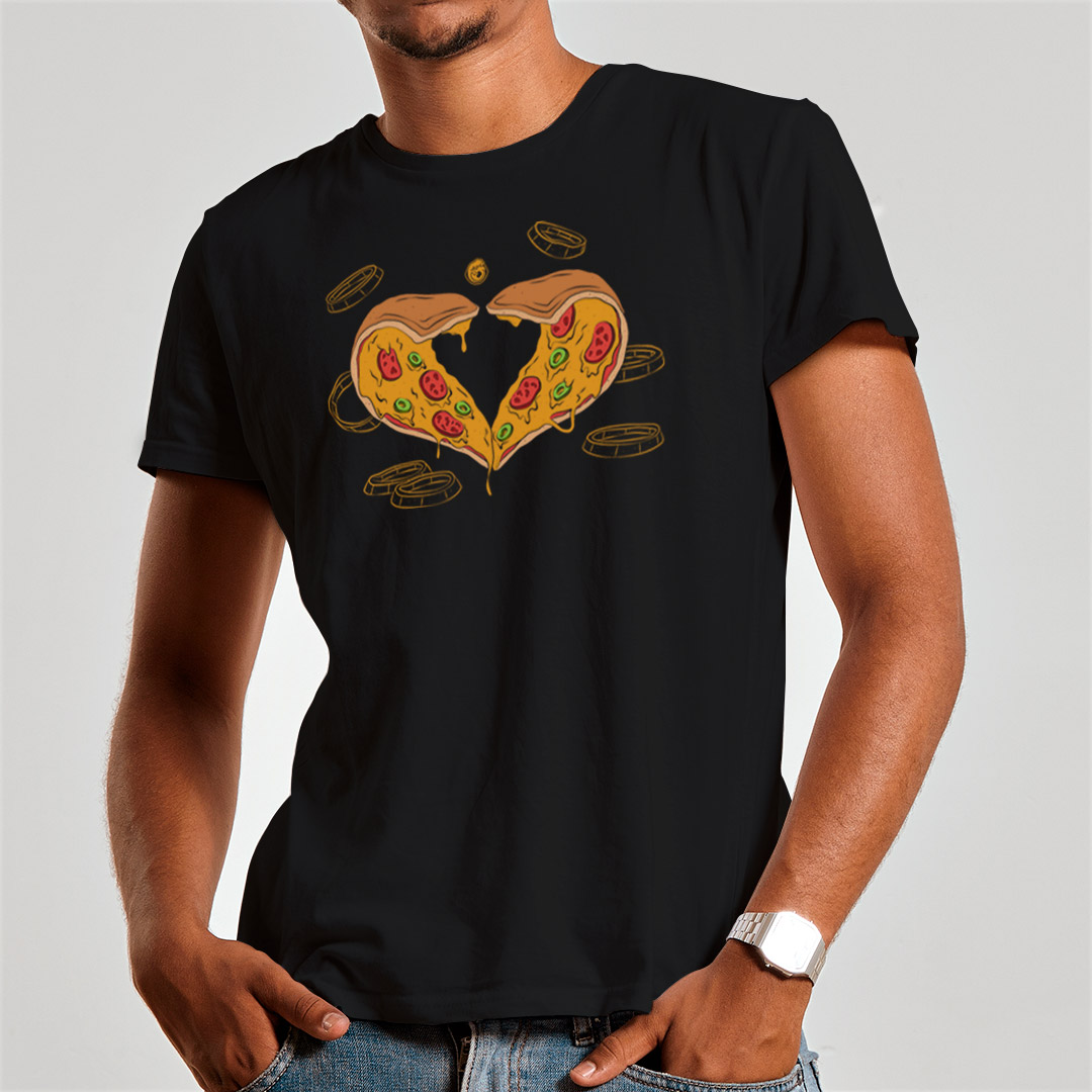 Camiseta Pizza Coração