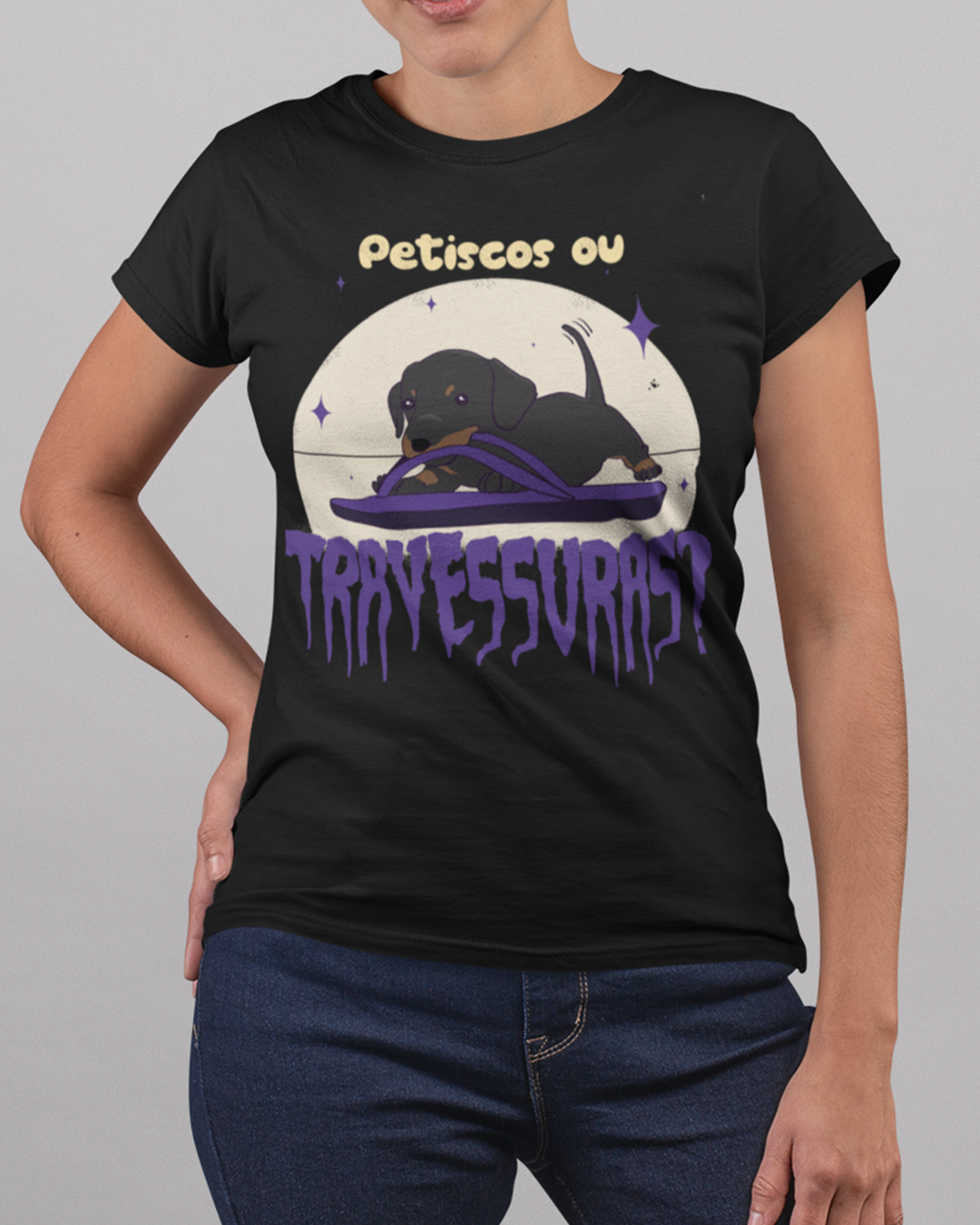 Nome do produto  Baby look Travessuras