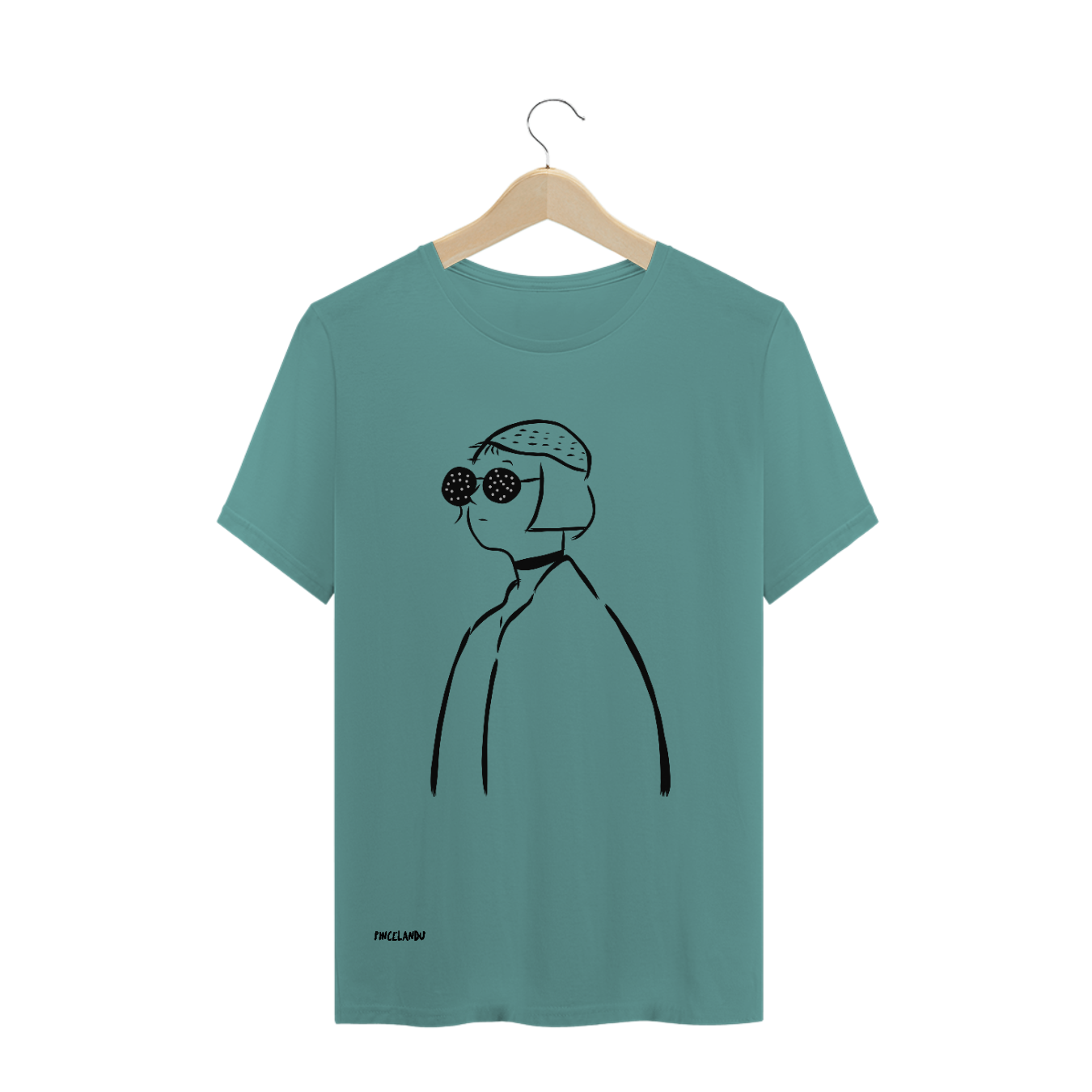 Nome do produto  Camiseta estonada arte line pincelandu