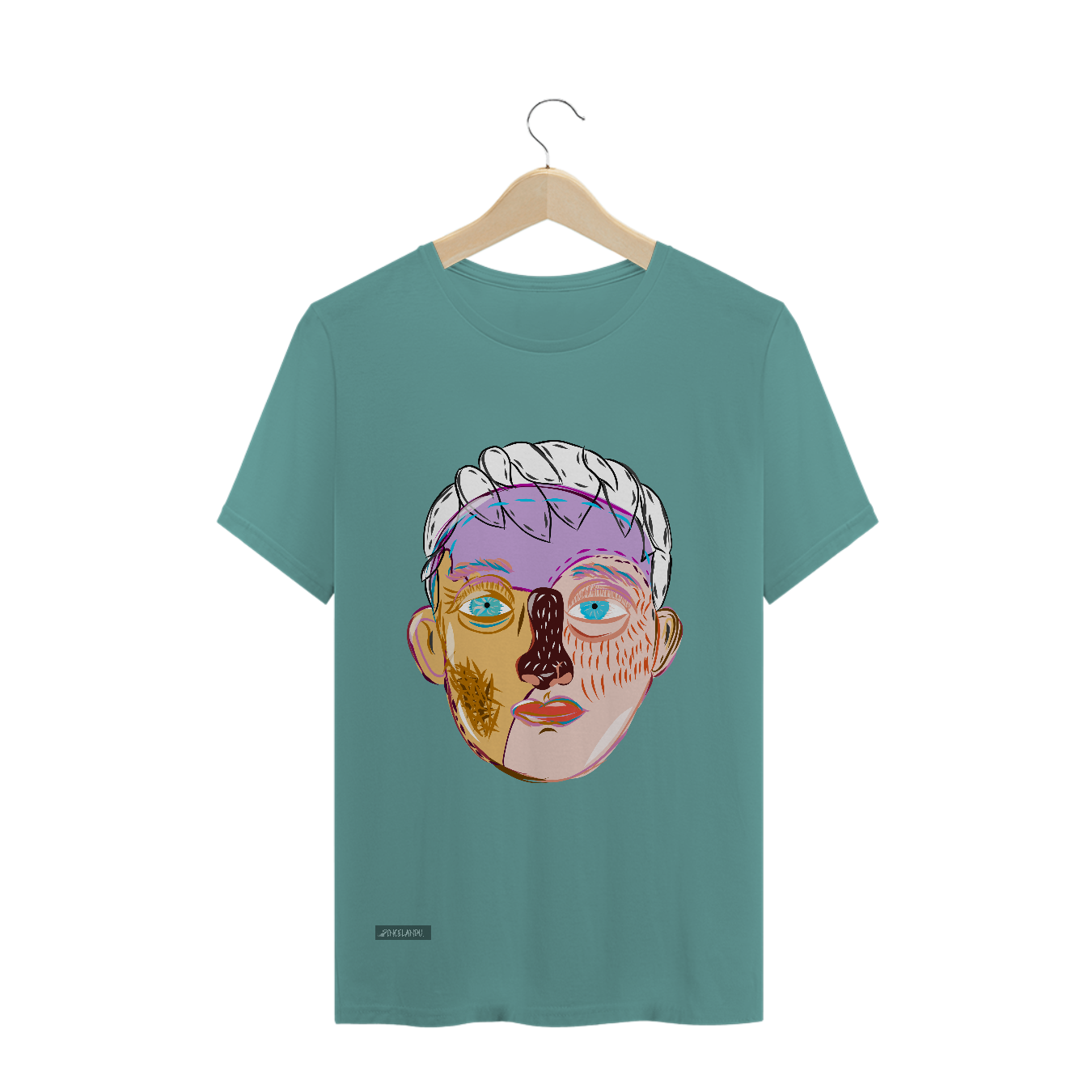 Nome do produto  Camiseta masculina estonada arte rosto Pincelandu