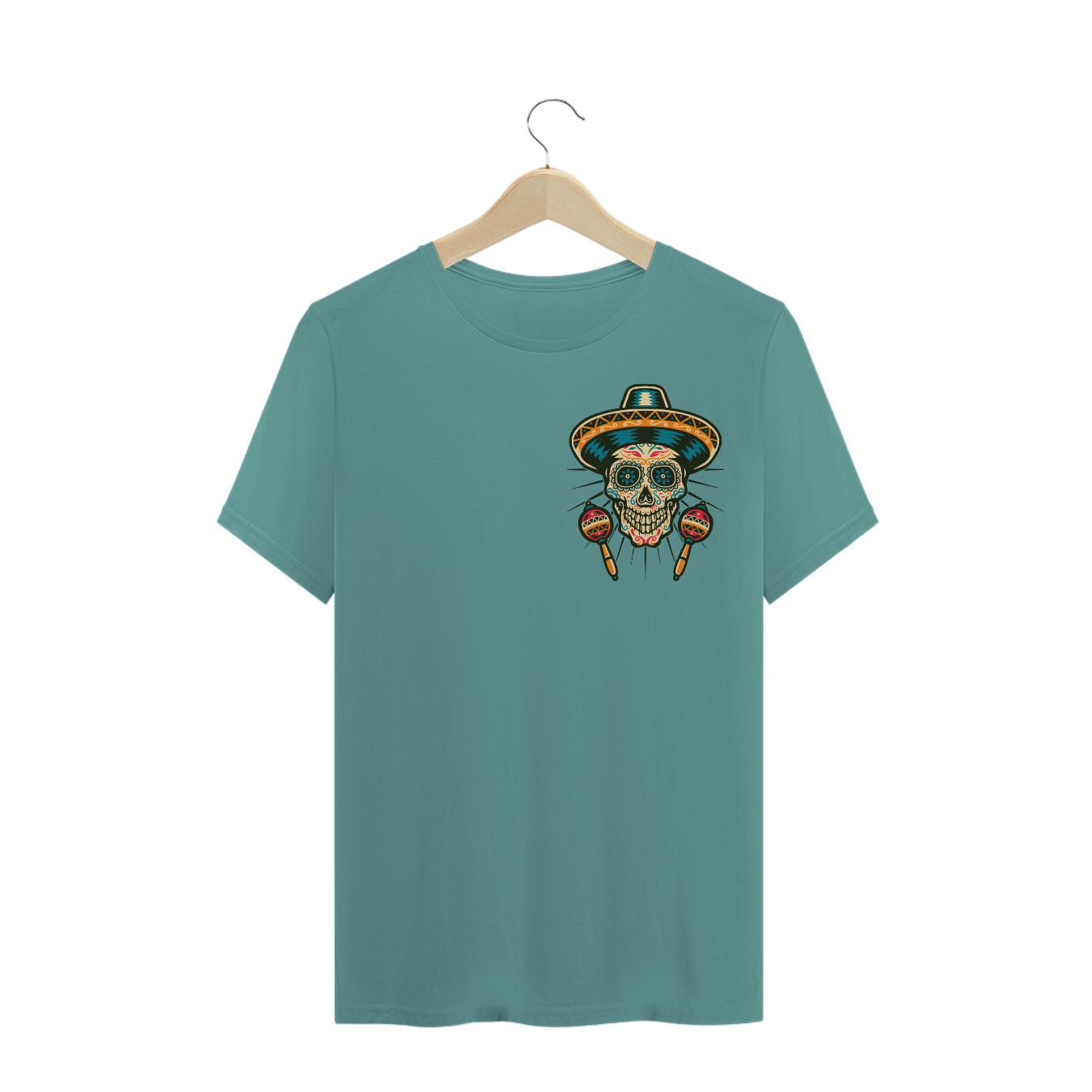 Nome do produto  T- SHIRT ESTONADA - Caveira Mexicana
