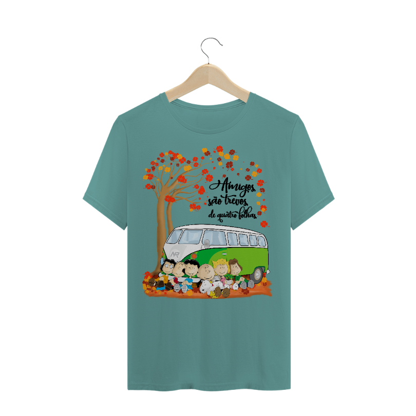 Nome do produto  Snoopy - Amigos são trevos / T-shirt estonada