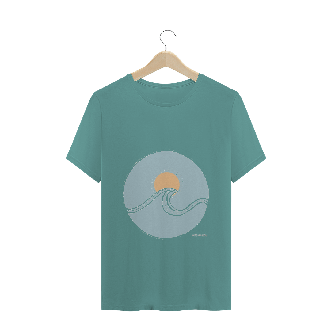 Nome do produto  Camiseta estampa com onda do mar 