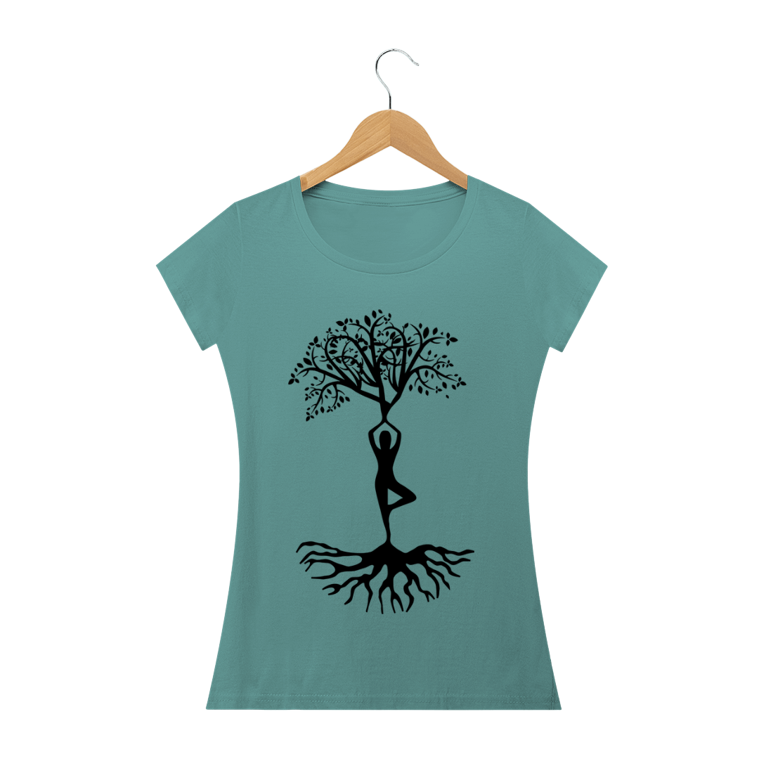 Nome do produto  Baby Look Estonada Árvore da Vida Yoga 