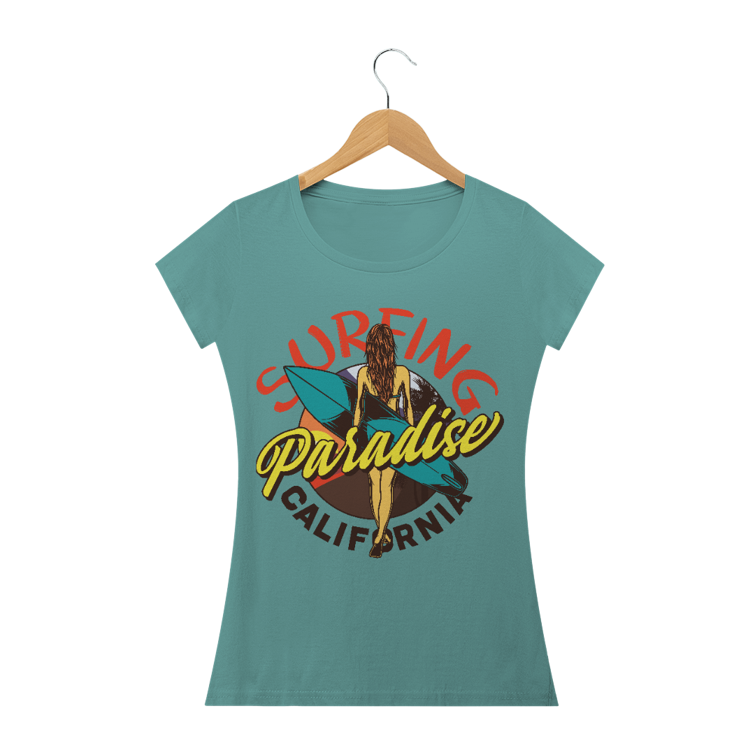 Nome do produto  Camiseta Surfing Paradise estonada Baby long