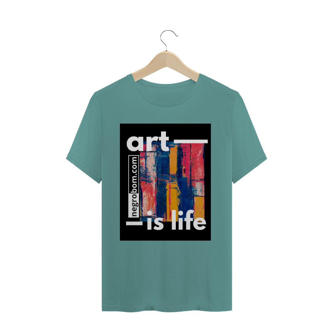 Nome do produto  Camiseta Masculina Estonada Arte é Vida Negro Bom