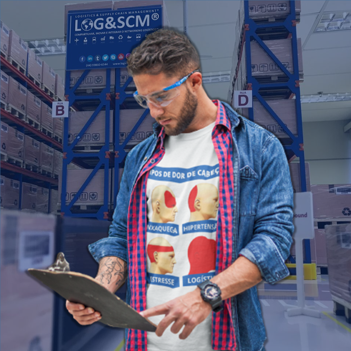 Nome do produto  T Shirt Estonada Dores da Logística LOGSCM Masc