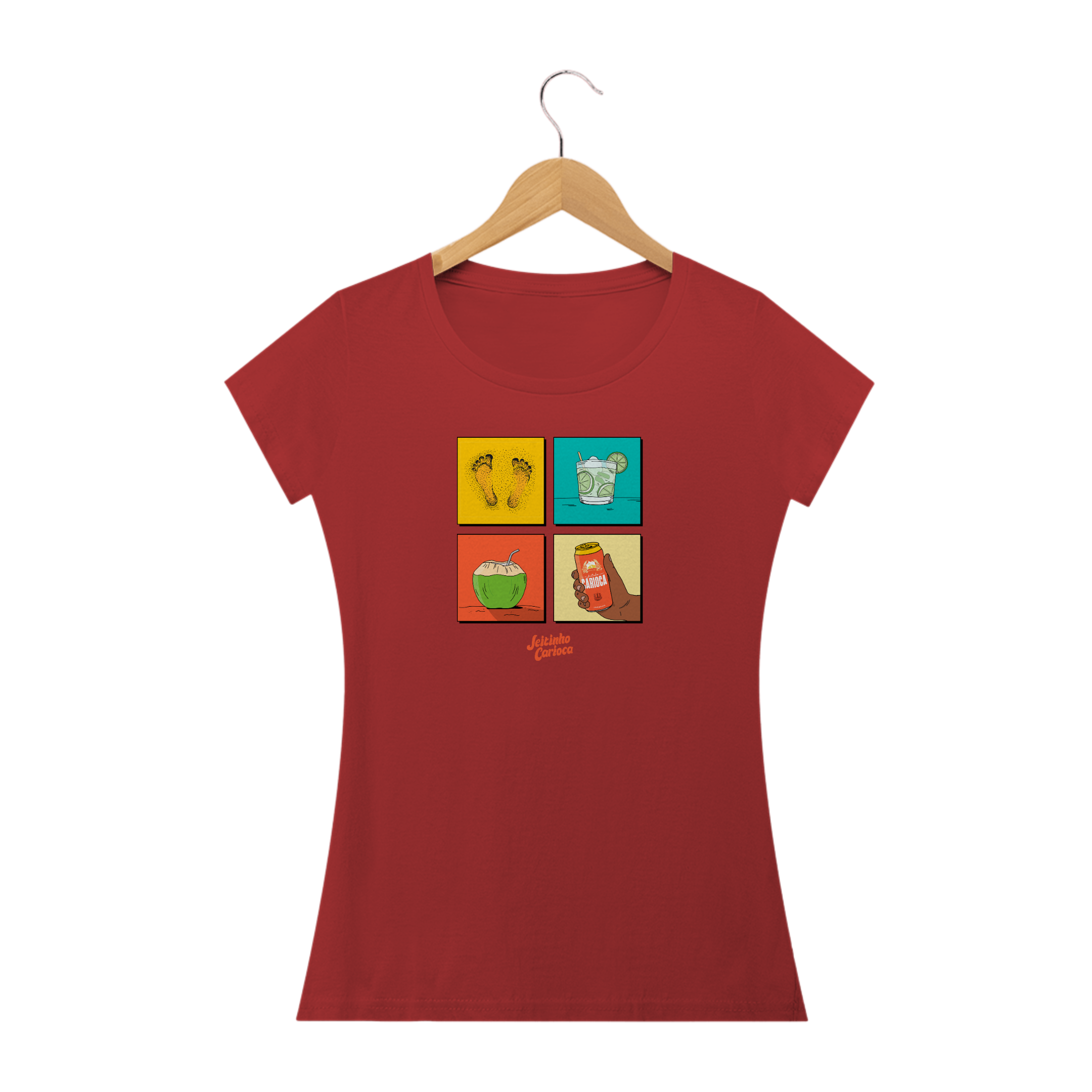 Nome do produto  Pé na Areia / Baby Long Prime Feminina Vermelha ou Verde estonada