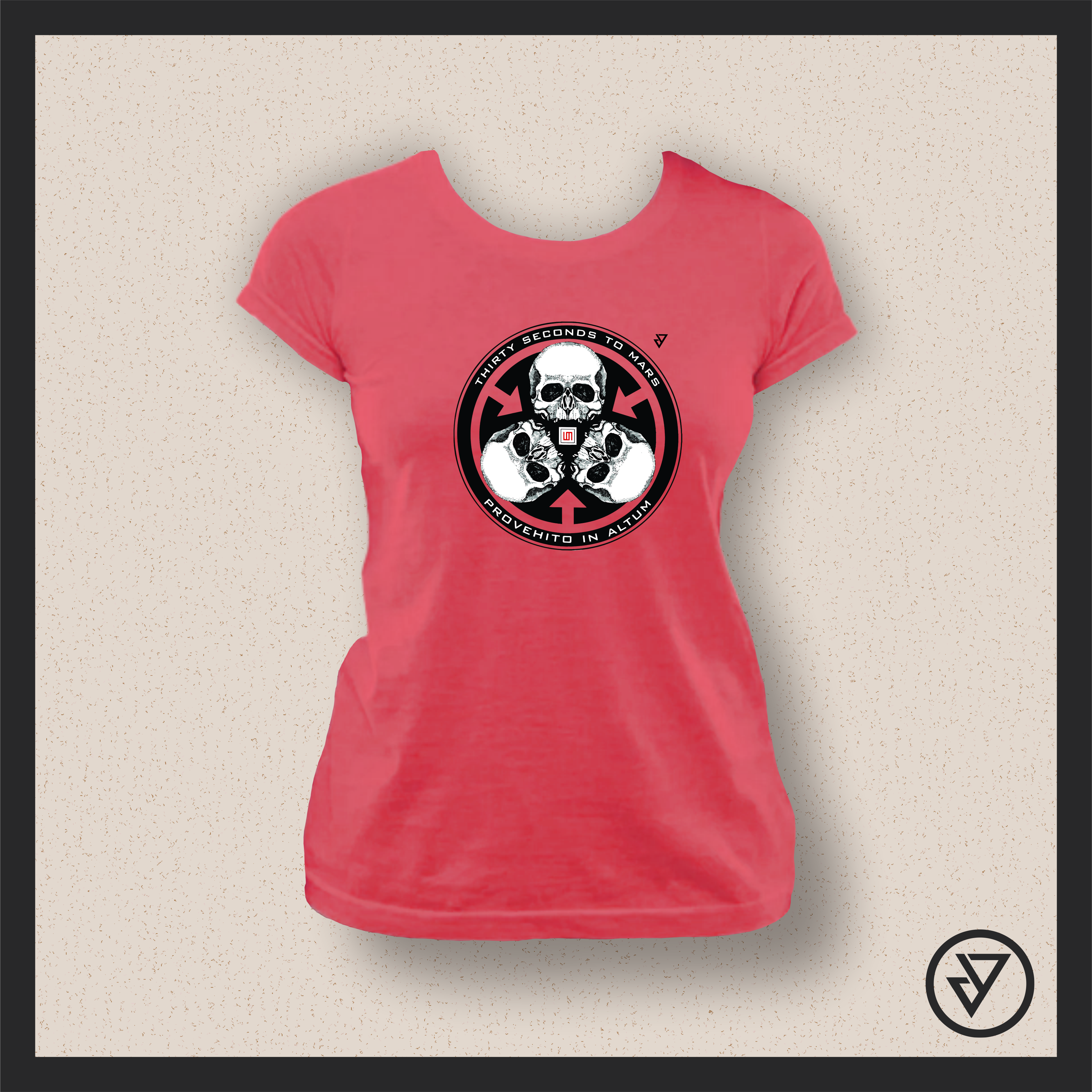 Nome do produto  Camisa Feminina 30 Seconds to Mars (A Beautiful Lie) - Vermelha Estonada