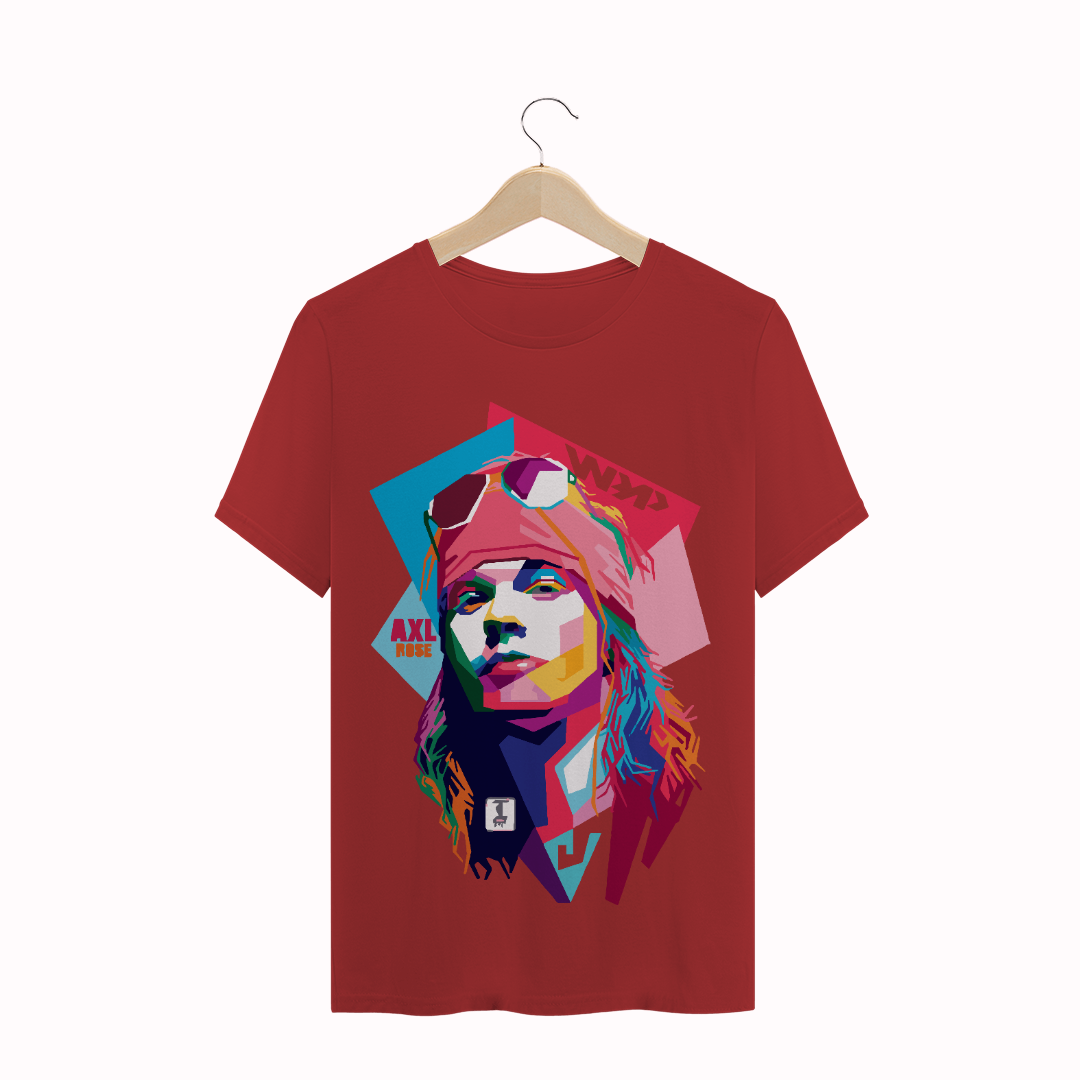T-Shirt Estonada Camiseta Colorida - Axl Rose # Guns N' Roses em