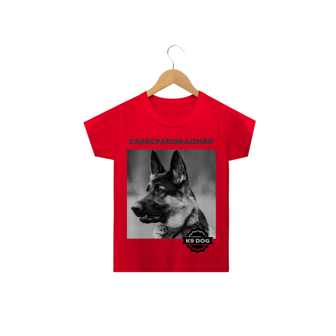 Nome do produto  Camiseta Infantil Classic Color Pastor Alemão K9 Dog - Mod. 02