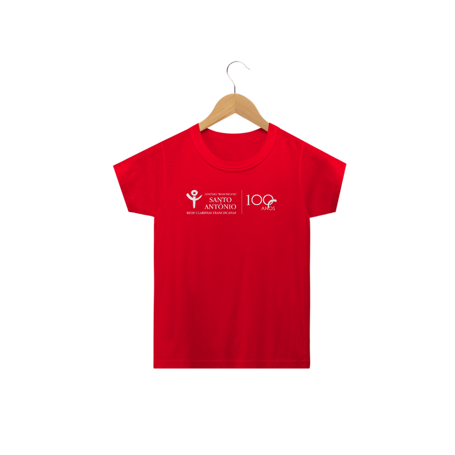 Nome do produto  Camiseta Infantil 100 anos - CFSA - Vermelha
