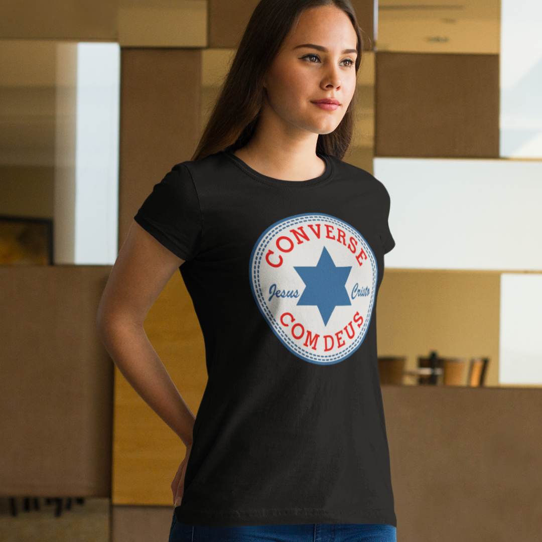 Baby Look Feminina Converse Com Deus