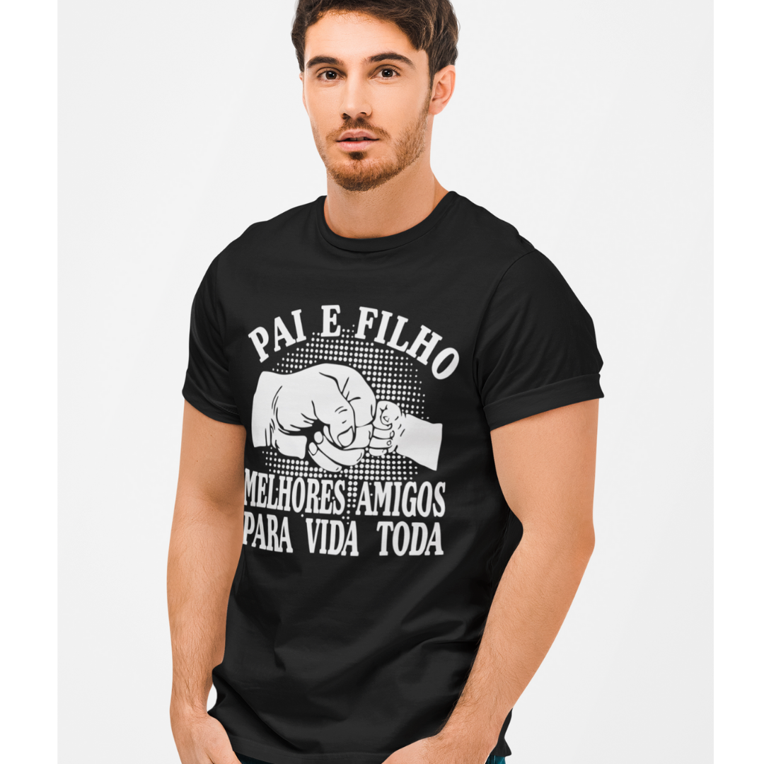 T-shirt Pai e Filho Melhores Amigos