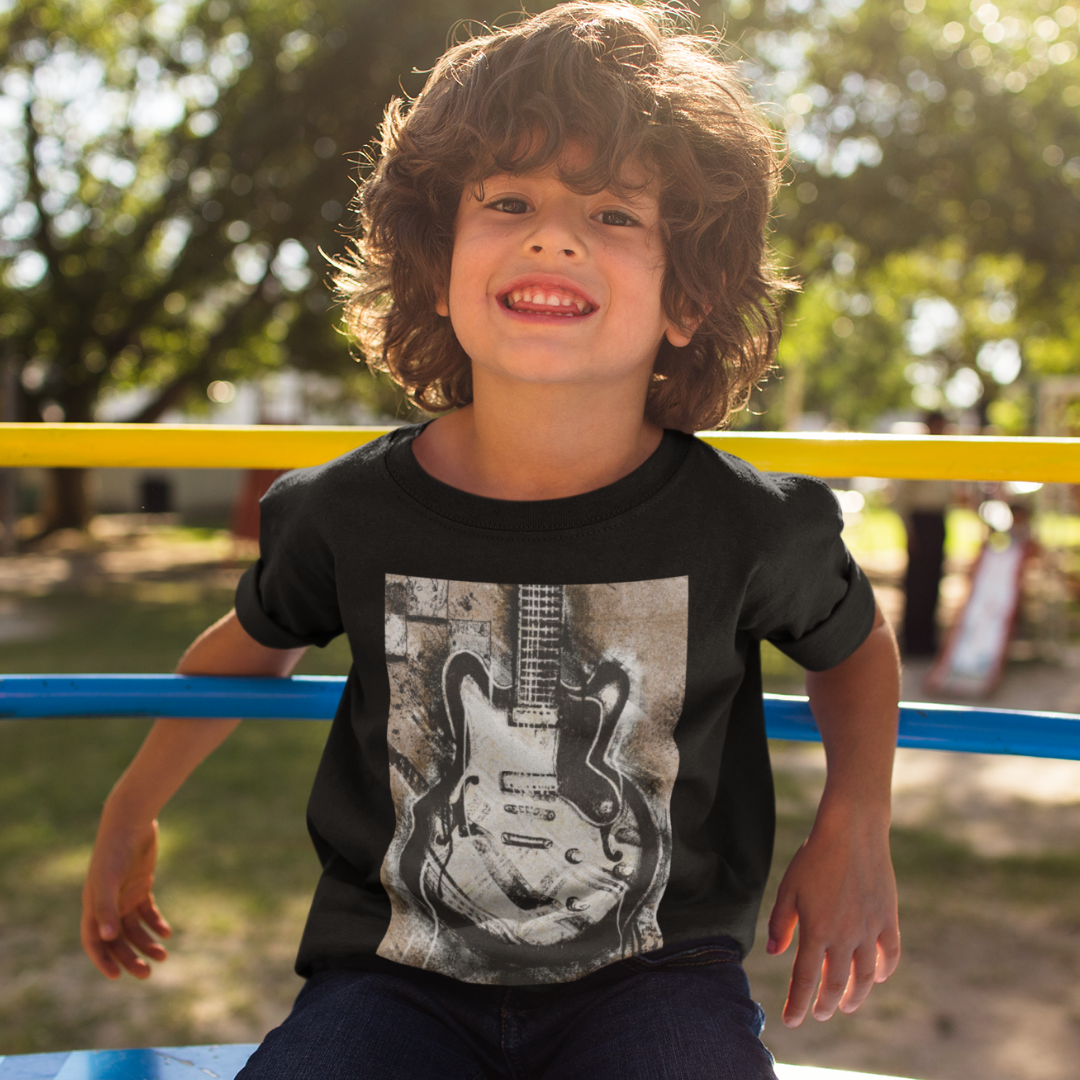 T-shirt Infantil Guitarra Vintage