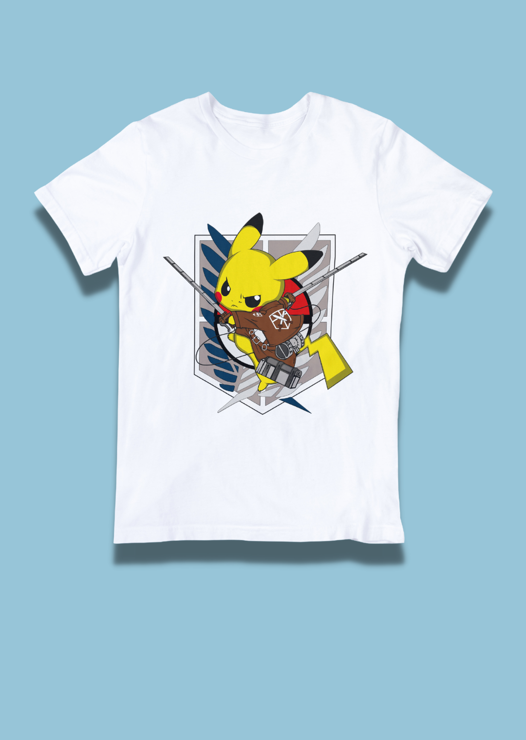 Nome do produto  Camiseta Infantil - Cadete Pikachu (Atack on Titan)
