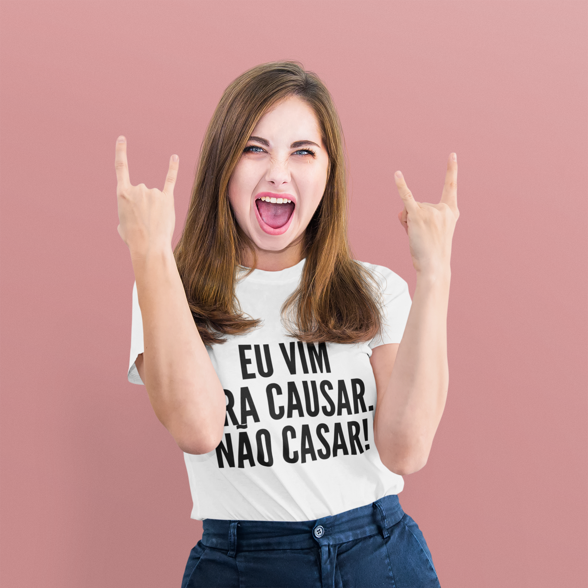 Camiseta Prime - Eu Vim Pra Causar - Cor Branca