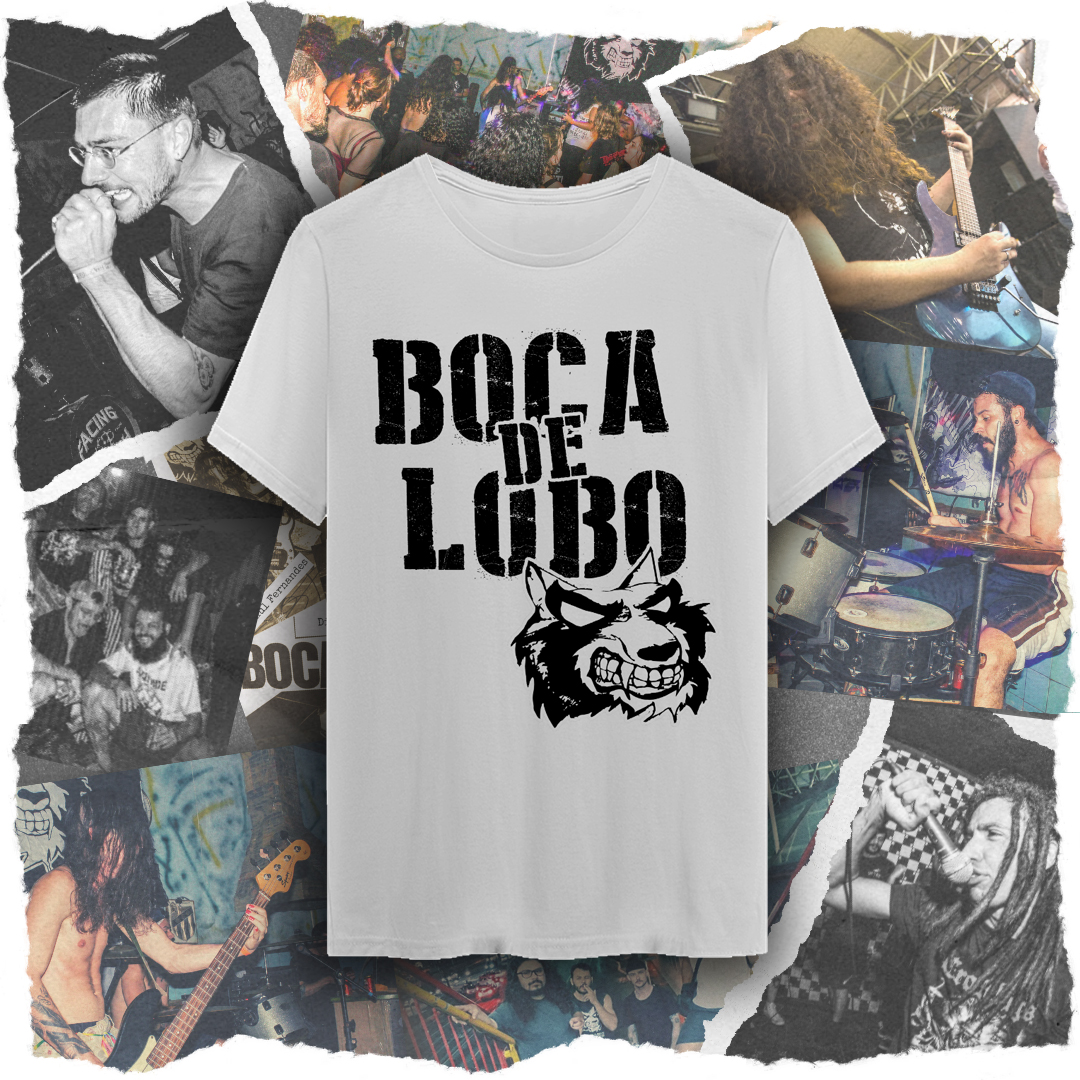 Nome do produto  CAMISETA - BOCA DE LOBO (estêncil)