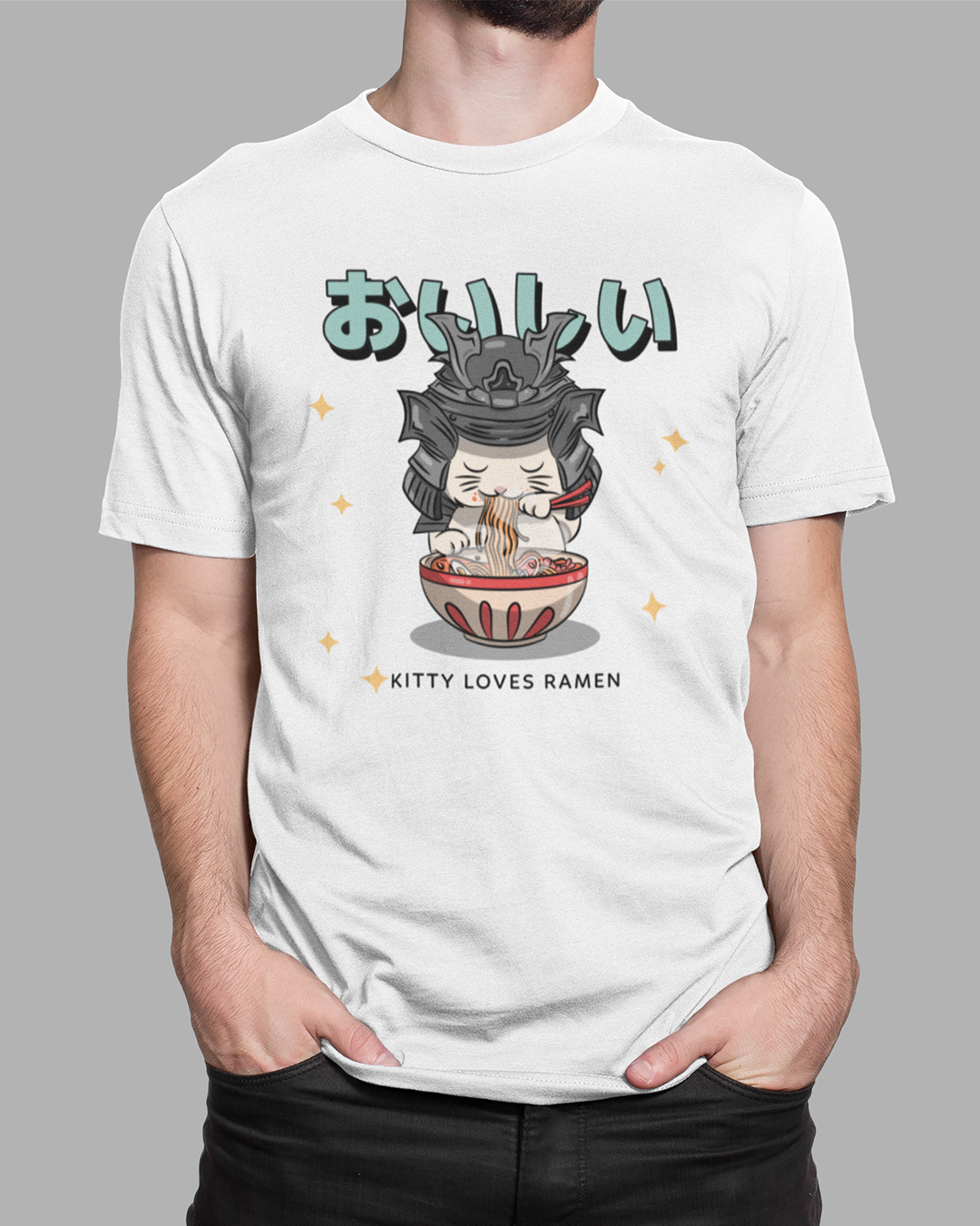 Nome do produto  Camiseta Kitty Loves Ramen