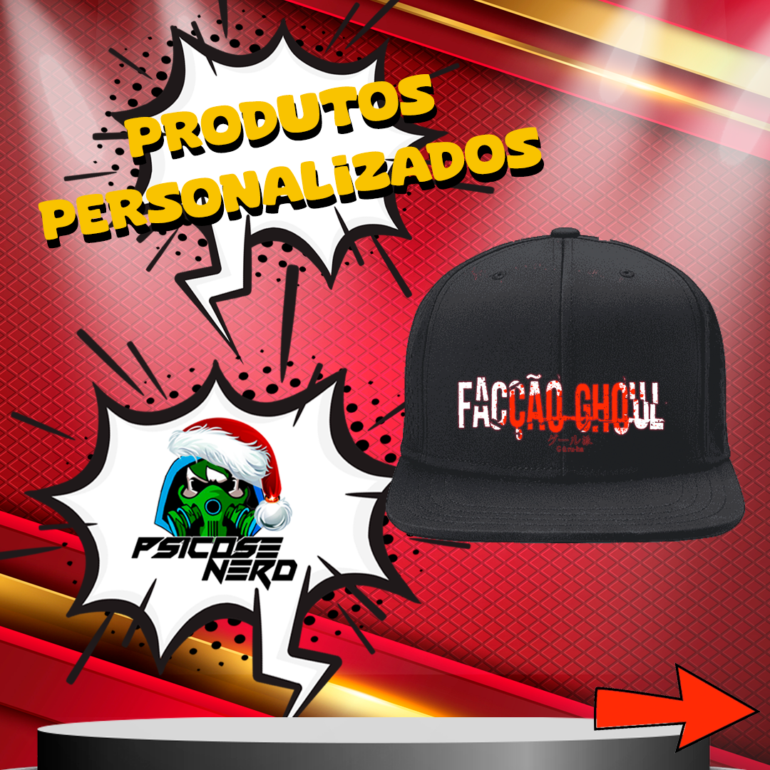 BONÉ ABA RETA FACÇÃO GHOUL TEAM RAP NERD