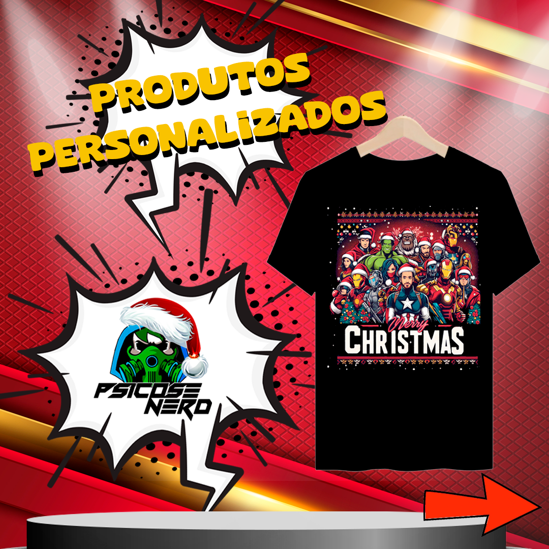 CAMISETA NATAL VINGADORES ESTRANHOS