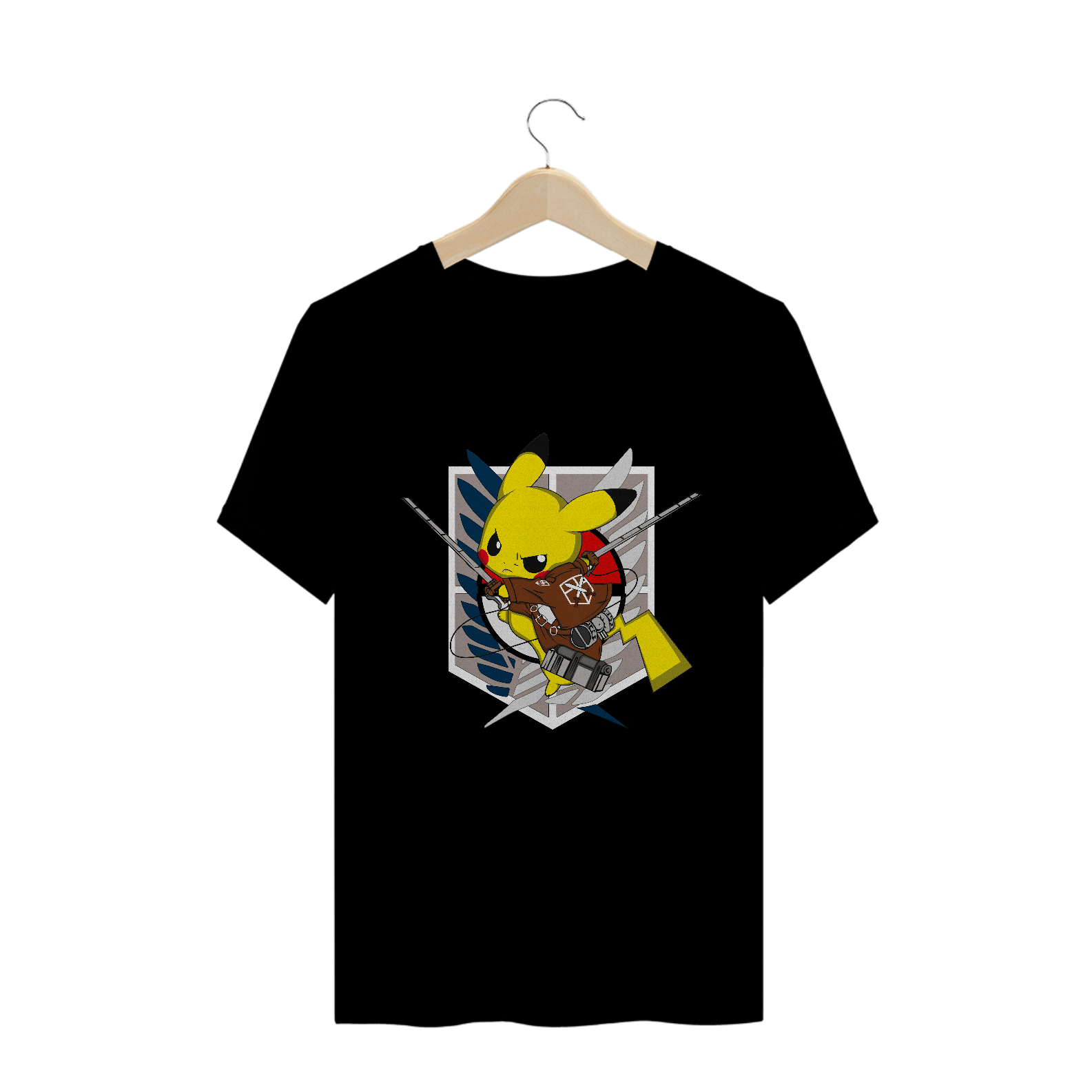 Nome do produto  Camiseta - Cadete Pikachu (Atack on Titan)