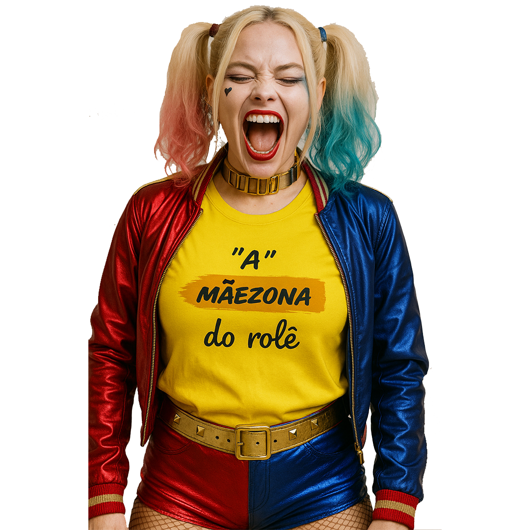 Camiseta Estampa Frase A Mãezona do Role Quality