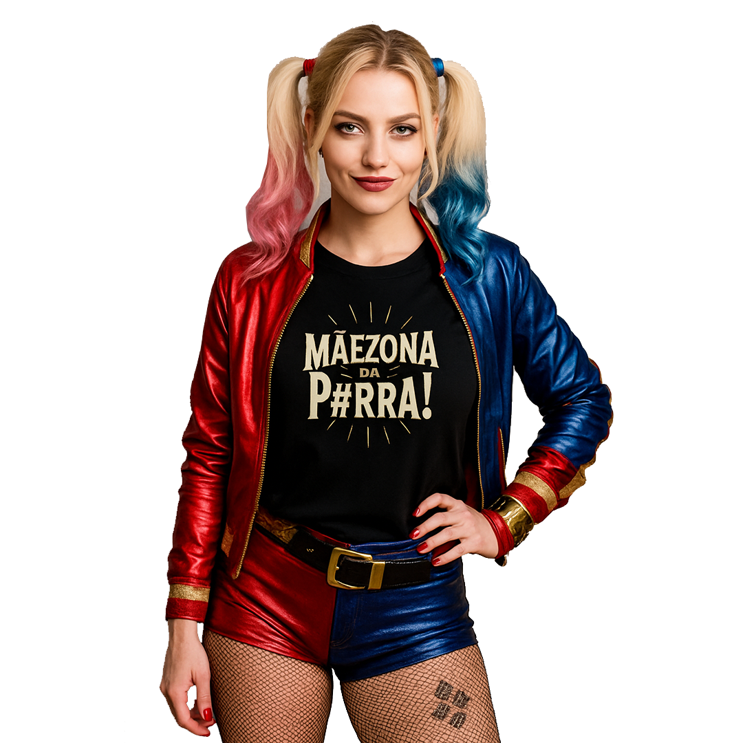 Camiseta Estampada Frase Mãezona da P#RRA Traços Quality