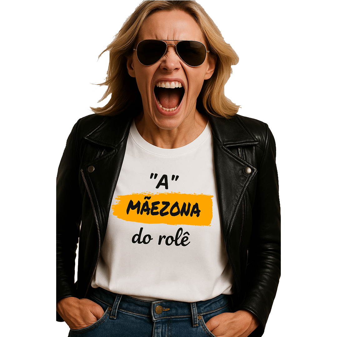 Camiseta Baby Long Quality Estampa Frase - A Mãezona do rolê