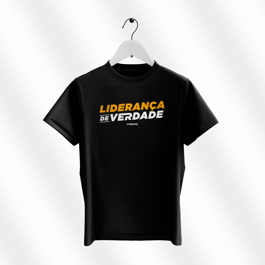 Nome do produto  Camiseta preta - Liderança de Verdade