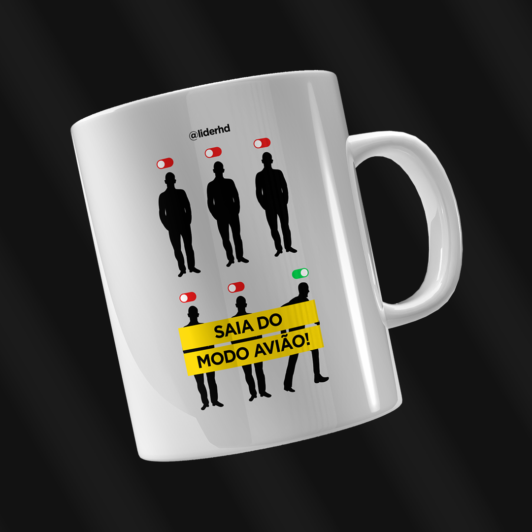 Nome do produto  Caneca - Saia do modo avião!