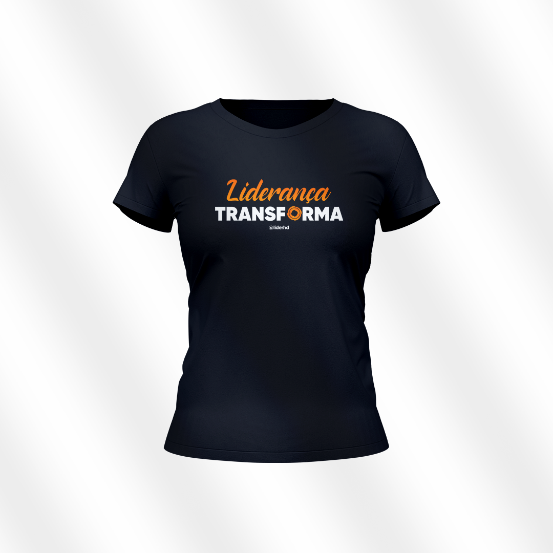 Nome do produto  Baby Look preta - Liderança Transforma