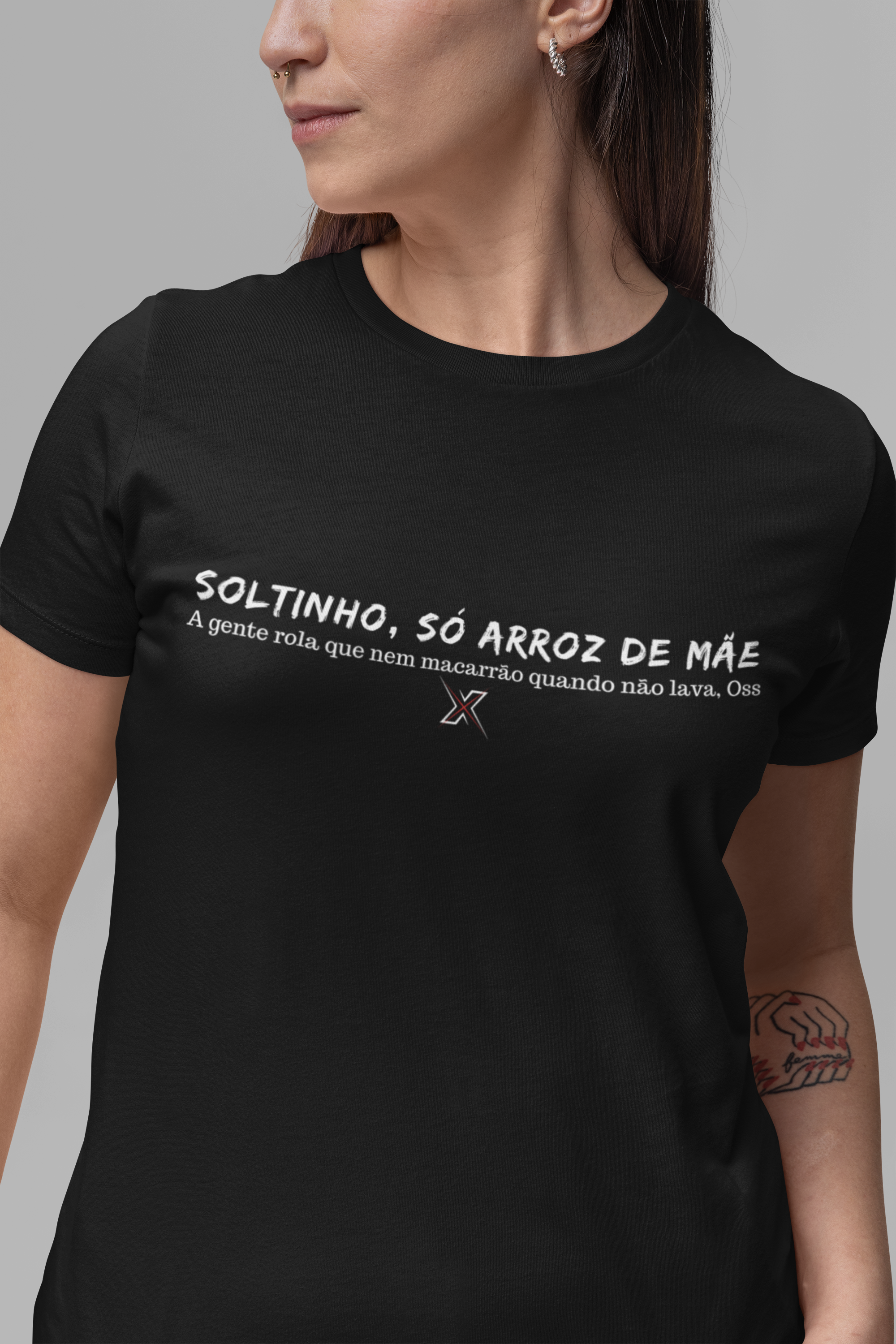 Camiseta soltinho só arroz de mãe - Feminina