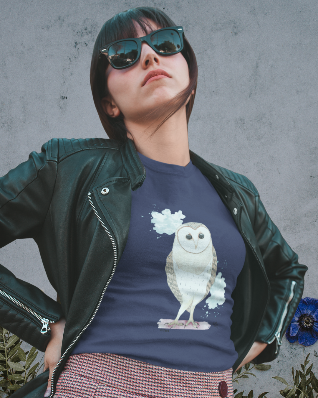 Camiseta Baby-look Suindara Aquarela