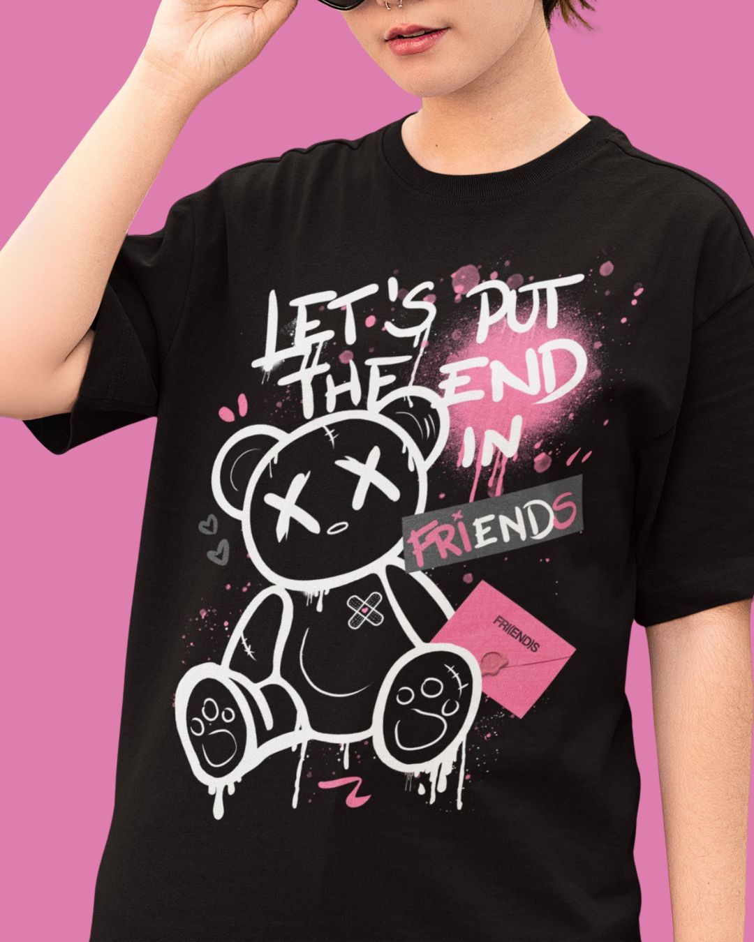 V - FRIENDS - Preto/Cinza