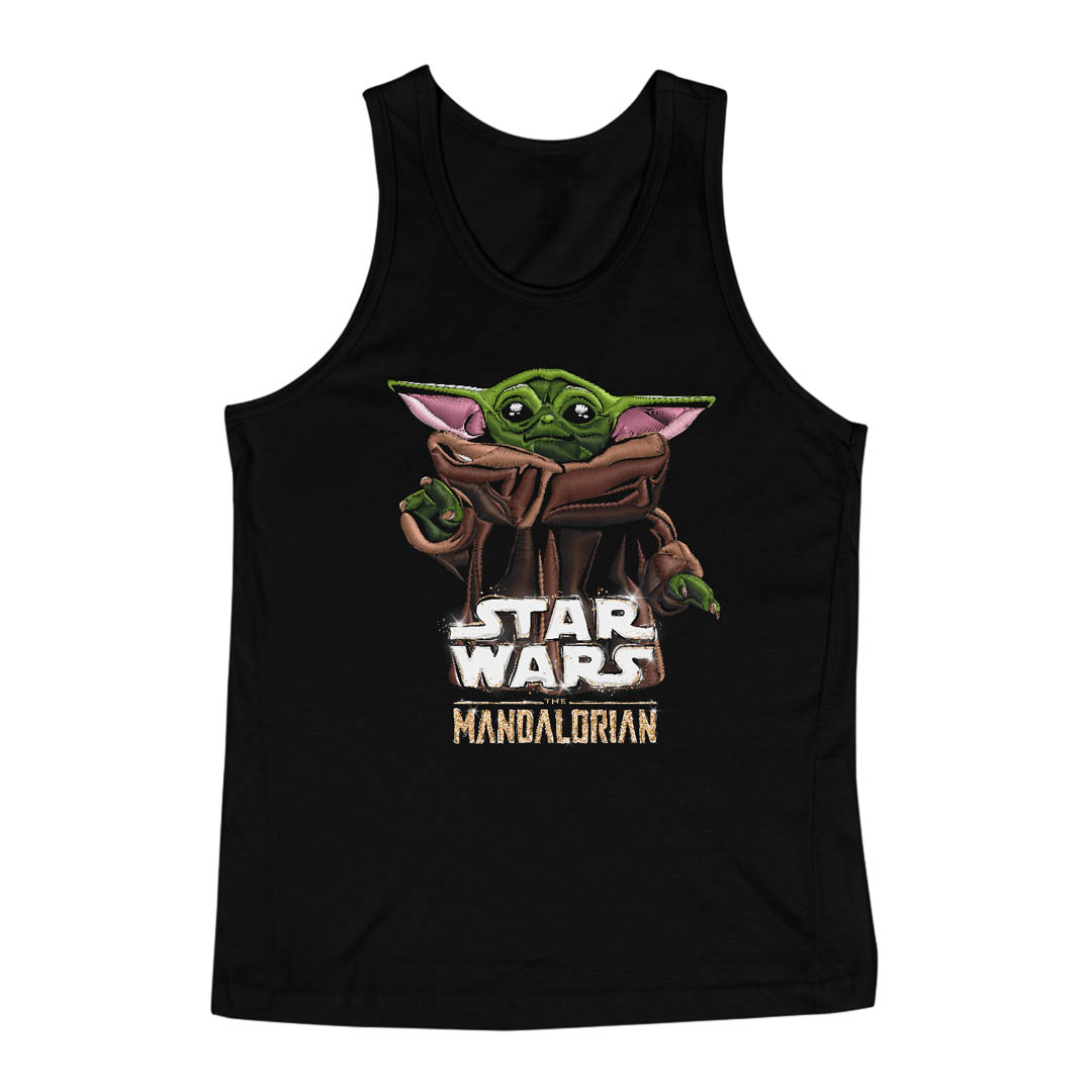 Regata Baby Yoda Efeito Bordado