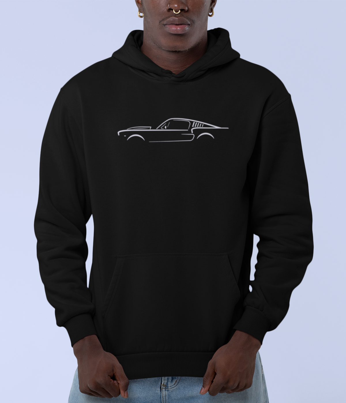 MOLETOM CANGURU MÁQUINA BLACK