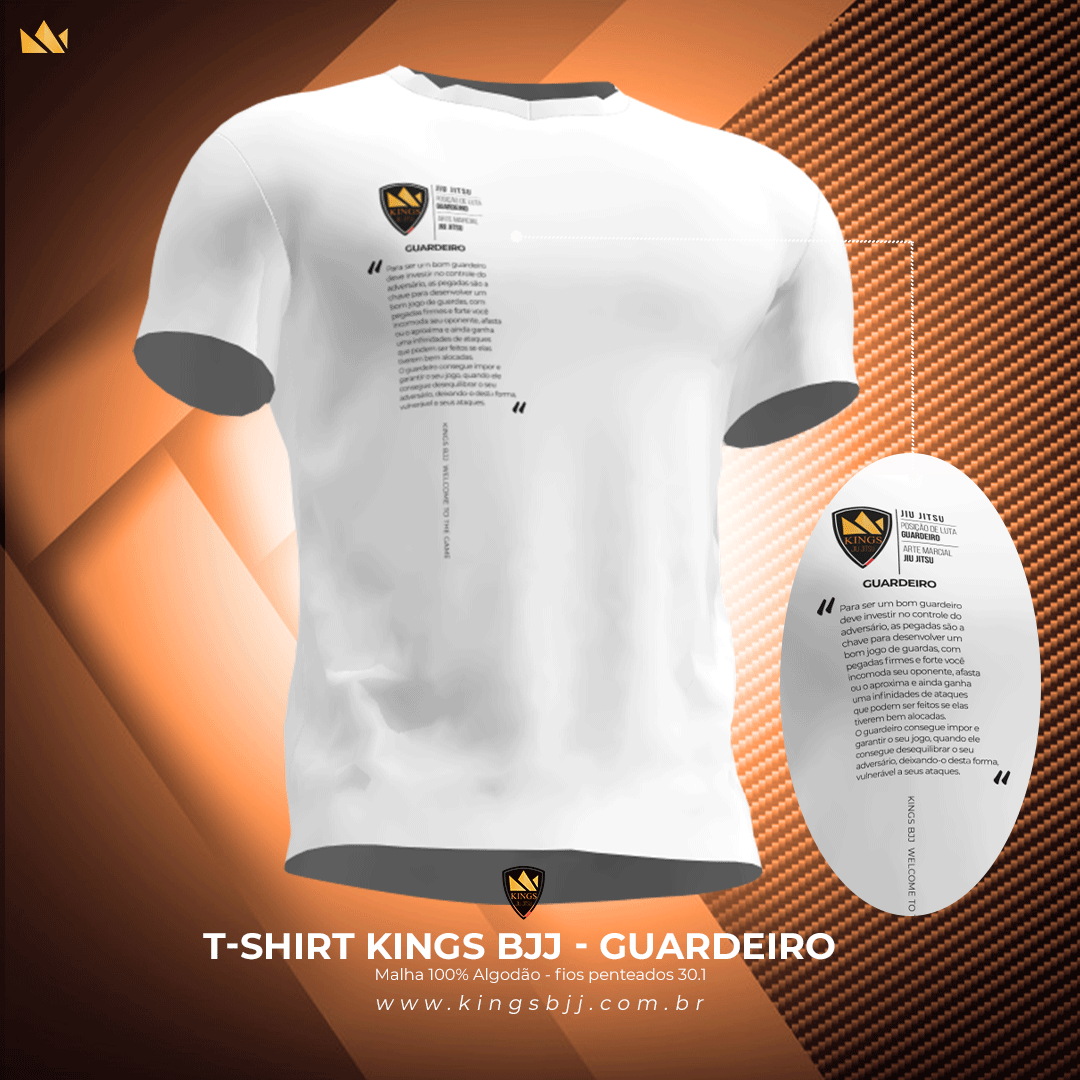 Nome do produto  Camisa Kings Bjj - Guardeiro Branca