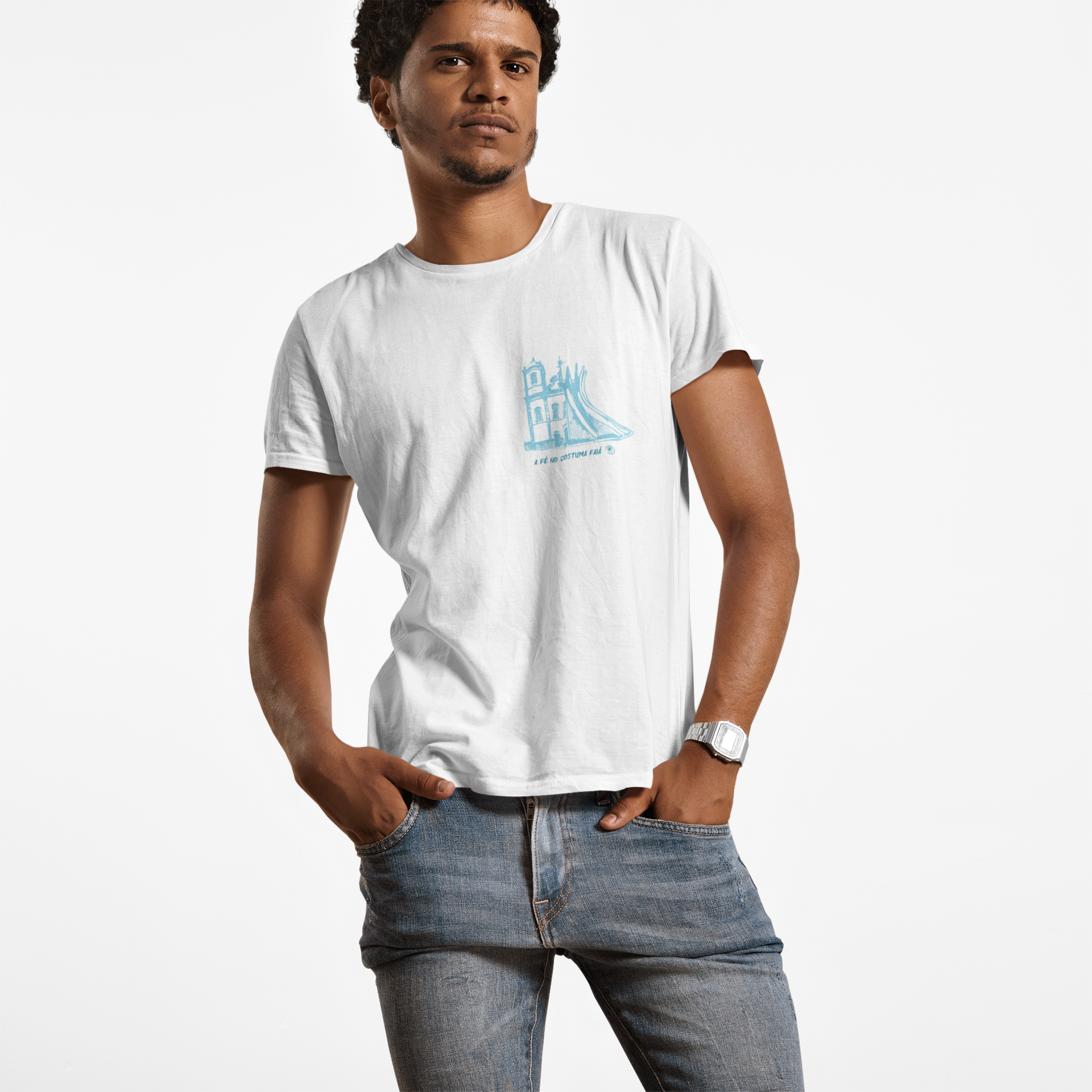 A Fé não costuma faiá com  símbolo azul